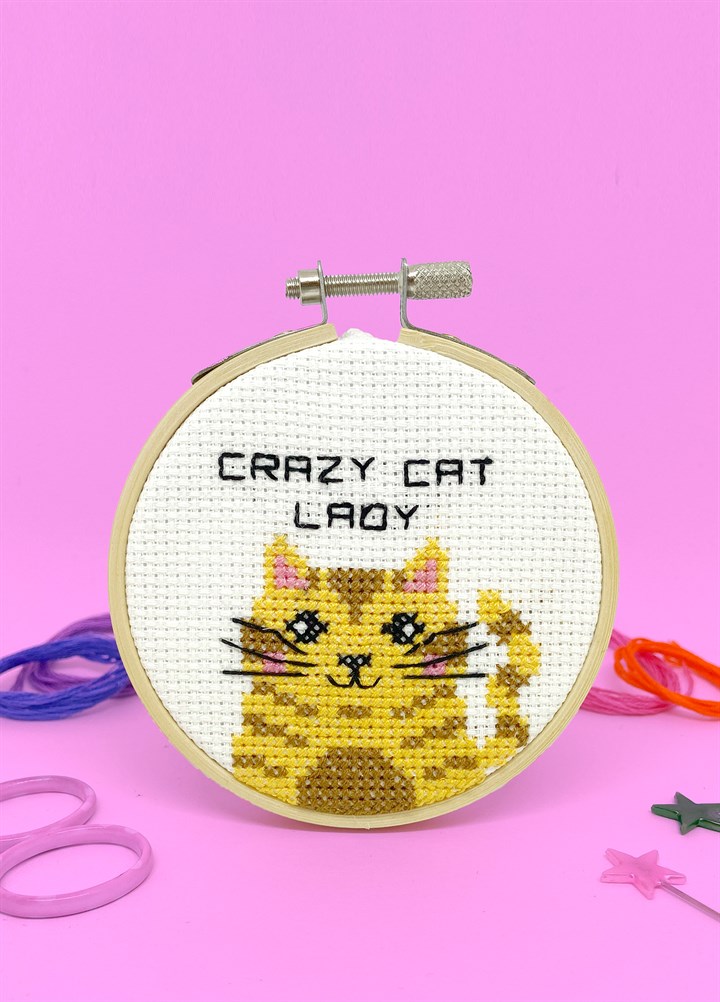 Cross Stitch Cat Lady Kit